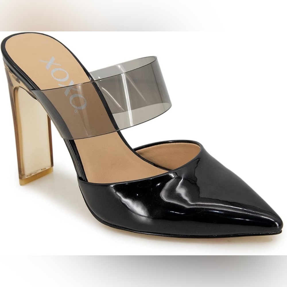 XOXO ADISON‎ Black/Deep Brown Pointed toe Dressy Pumps Size 6.5